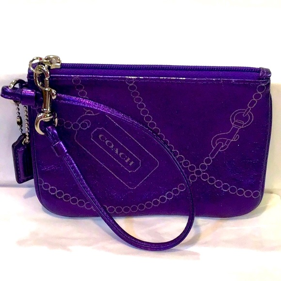 Coach Handbags - Like new! Coach wristlet purple leather
